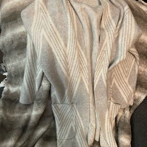 Cyrus gray and white cardigan